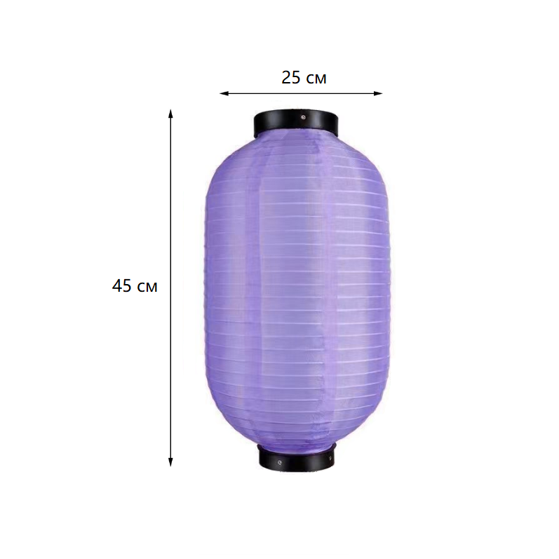 Китайский фонарь Цилиндр 25х45 см, сиреневый
