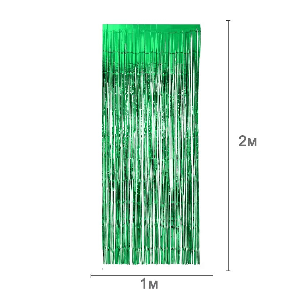Занавес дождик 1 х 2 м, металлик Зеленый