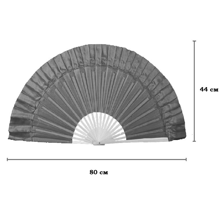 Веер для танцев 44х80см №2, синий