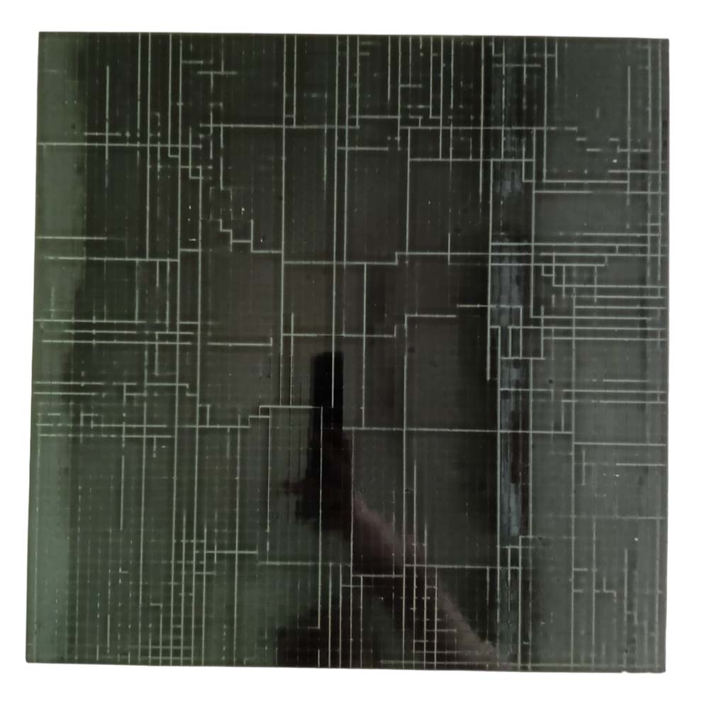 Лента самоклеящаяся зеркальная мозаика стекло, 30х30см 5х5мм, черный