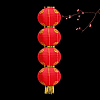 Китайский фонарь Круглый с рисунком, 4 яруса 25см