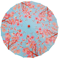 Китайские тканевые зонтики цветочные 82х54см, №11