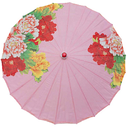 Китайские тканевые зонтики цветочные 82х54см, №14