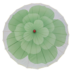 Китайские тканевые зонтики Цветок 82х54см, зеленый