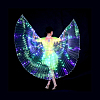 Крылья для танцев светящиеся детские 120см х 3м, цветной