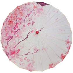Китайские тканевые зонтики цветочные 82х54см, №7