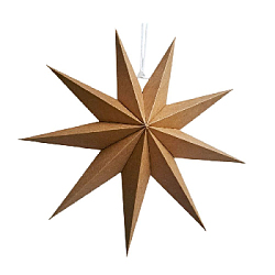 Звезда девятиконечная 30 см, крафт